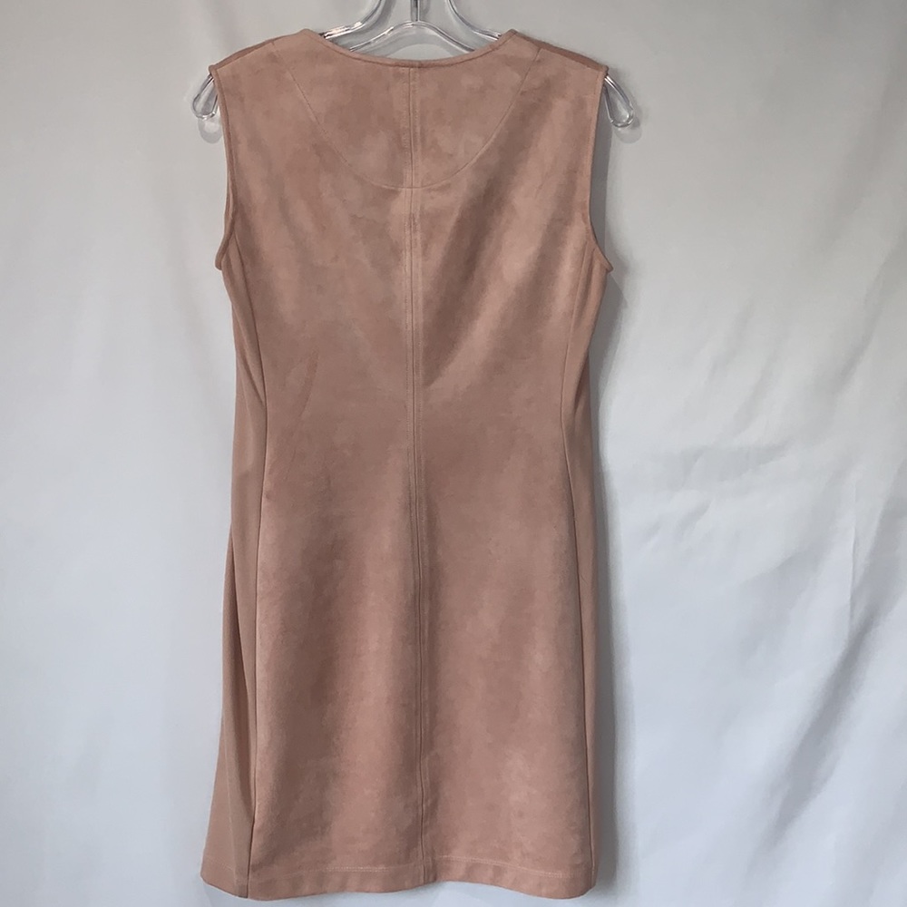 BCBG MAXAZRIA Malina Faux Suede Mini Dress Blush XSmall - Picture 3 of 10
